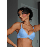 Conjunto Liso e Renda Frelith em Microfibra - AZUL CLARO