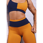 Legging Frelith Bicolor Marinho e Terracota - DIVERSOS