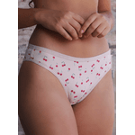 Kit 3 Calcinhas Cereja Vermelho Base em Microfibra - ESTAMPADA