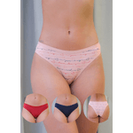 Kit 3 Calcinhas Frelith Escritos, Vermelho e Azul Marinho em Microfibra - ESTAMPADA