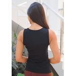 Regata Frelith Canelado em Viscolycra - PRETO