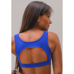 Top Fitness Frelith Ombro Manta em Microfibra - AZUL BIC