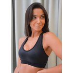 Top Fitness Frelith Ondas Brilho Tela - PRETO