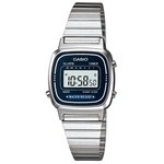 RELOGIO CASIO MINI PRATA FUNDO AZUL