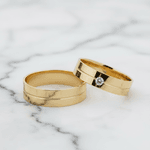 Par de Alianças Aurora 14K