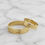 Par de Alianças Dionísio 14K