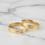 Par de Alianças Lisboa 14K