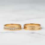 Par de Alianças Mykonos 14K