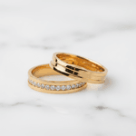 Par de Alianças Mykonos 14K