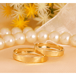 Par de Alianças Italiana de Casamento em Ouro 14K 4 mm