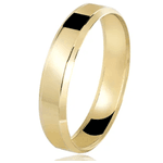 Par de Alianças Italiana de Casamento em Ouro 14K 4 mm