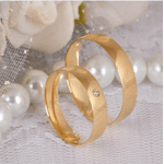 Par de Alianças de Casamento em Ouro 14K Tradicional