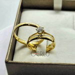 Par de Alianças Tradicional 3 mm de Casamento em Ouro 14K