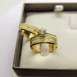 Par de Alianças Italiana 6 mm em Ouro 18K