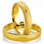 Par de Alianças de Casamento em Ouro 18K Foscas 5mm