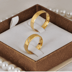 Par de Alianças Italiana de Casamento em Ouro 18K 5 mm