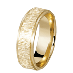 Par de Alianças Ouro 18K Trabalhada 6 mm