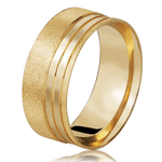 Par de Alianças de Casamento em Ouro 18K Trabalhada 7 mm