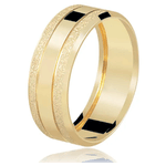 Par de Alianças Ouro 18K Trabalhada 7 mm