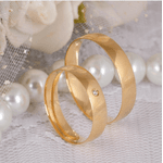 Par de Alianças de Casamento em Ouro 18K Tradicional