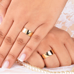 Par de Alianças de Casamento em Ouro 18K Tradicional 7 mm