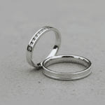 Par de Alianças Draco Prata Namoro 2,5 mm