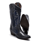 Bota GH Calçados Country Texana Feminina Montaria Couro Bico Fino