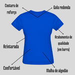 Babylook Azul Warmout Feminina Estampada Stitch Angel