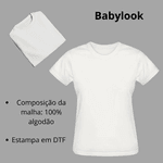 Babylook Branca Feminina Warmout Fierce