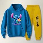 Conjunto Moletom Feminino Stitch Neon