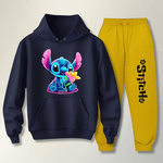 Conjunto Moletom Feminino Stitch Neon