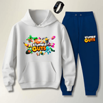 Conjunto Abrigo Moletom Azul Infantil Stumble Guys