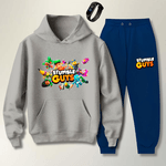 Conjunto Abrigo Moletom Azul Infantil Stumble Guys