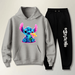 Conjunto Moletom Feminino Stitch Neon