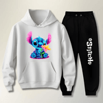 Conjunto Moletom Feminino Stitch Neon