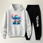 Abrigo Moletom Preto Infantil Stitch
