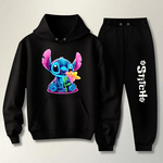 Conjunto Moletom Feminino Stitch Neon