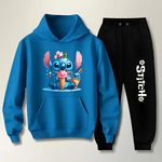 Abrigo Moletom Preto Infantil Stitch