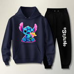 Conjunto Moletom Feminino Stitch Neon