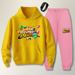 Conjunto Abrigo Moletom Rosa Infantil Stumble Guys