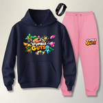 Conjunto Abrigo Moletom Rosa Infantil Stumble Guys