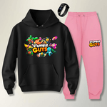 Conjunto Abrigo Moletom Rosa Infantil Stumble Guys