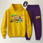 Conjunto Abrigo Moletom Roxo Infantil Stumble Guys