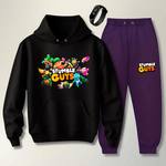 Conjunto Abrigo Moletom Roxo Infantil Stumble Guys