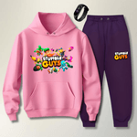 Conjunto Abrigo Moletom Roxo Infantil Stumble Guys