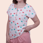 Pijama Feminino Cecília Salmão 100% algodão