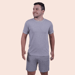 Pijama Masculino Pedro Cinza em Viscose e Elastano