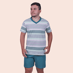 Pijama Masculino Victor Verde em Algodão