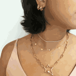 Brinco Argola Corrente Pequeno Banhado Ouro 18K