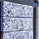 Brick Stampa Punteggiato Azurro
